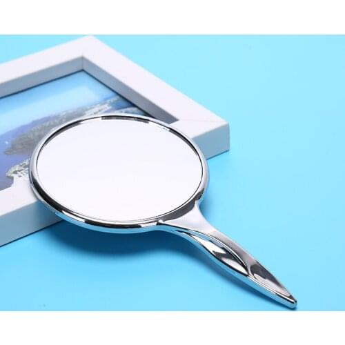 Portable Makeup Mirror Solid Color Metal Round Case Double Side Pocket Mirrors