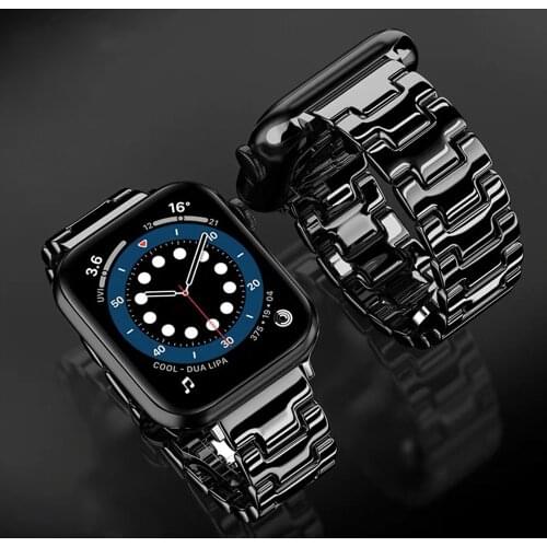 Correa for apple watch se 44mm 40mm band ceramics bracelet for iwatch bands series 6/5/4/3 42mm 38mm strap man women wristbelt