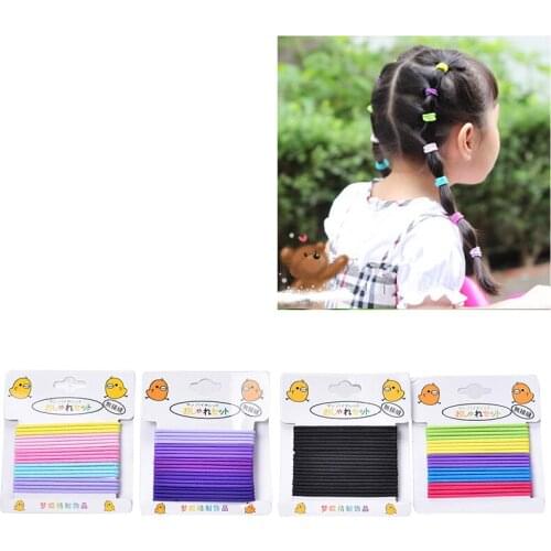 20 Pcs Elastic Hair Bands Girl Ponytail Holder Hair Accessories Rubber Hair Ties