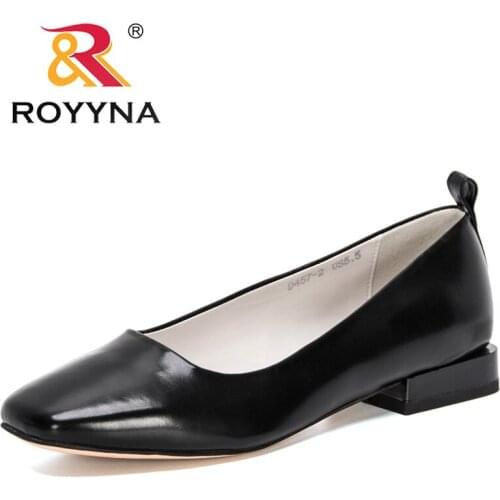 ROYYNA 2021 New Designers Flat Shoes Casual Shoes Woman Comfortable Square Toe Shoes Brand Women Shoes Zapatos De Mujer Popular