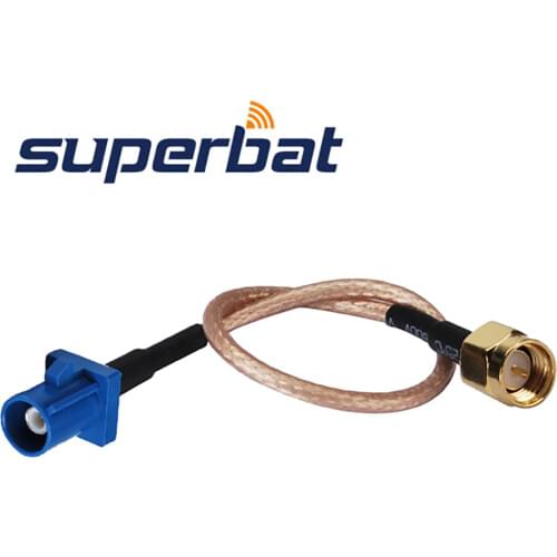 Superbat Universal Fakra "C" Plug to SMA Male Pigtail Cable RG316 15cm RF Coaxial Cable