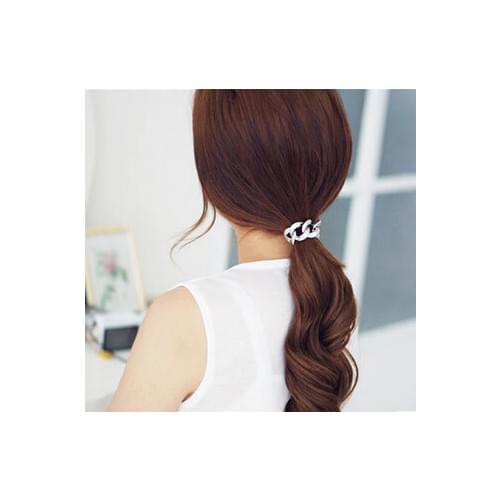 New arrival Womens fashion metal Chain hairpins girls punk rock rubber band fashion hair accessories scrunchy gum 2016