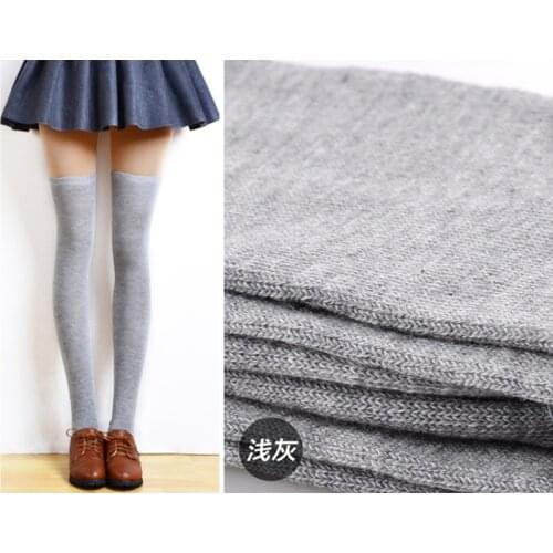 2019 Women Stockings Striped High Over The Knee Warm Cotton Wrapped Thighs Dresses Shorts Collocation Long For Girls