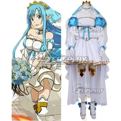 Sword Art Online Alicization War Of Underworld SAO Yuuki Asuna Halloween Party Carnival Suit Women Dress Cosplay Costume E001