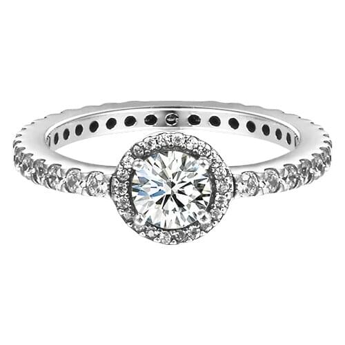 Authentic 925 Sterling Silver Classic Elegance Crystal Rings For Women Engagement Wedding Ring Original Jewelry anillos