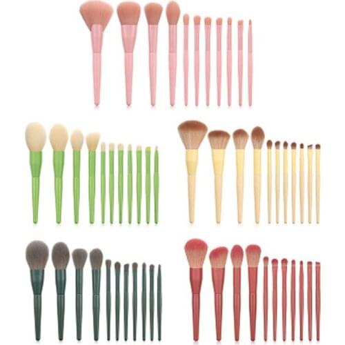 11Pcs/Bag Makeup Brushes Set 2020 Summer Candy Color Foundation Eyeshadow Powder Soft Synthetic Fiber Beauty Make Up Brush