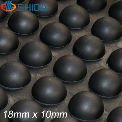 18 x 10 mm Self Adhesive Black Silicone Rubber Feet Pads High Sticky Silica Shock Absorber Anti Slip Bumper Damper Pads