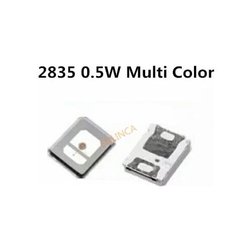 200pcs 0.5W SMD 2835 LED Chip Red Light Red Yellow Blue Green Pink SMT Surface Mounted Device Bead LED Light Emitting Diode
