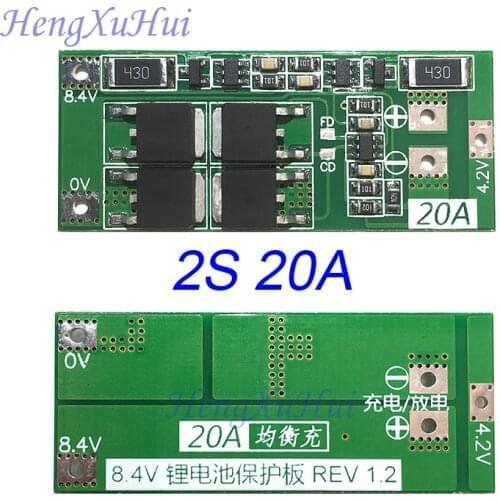 2S20A Li-ion Battery PCB Protection Board ( Equalized Charging Optional )