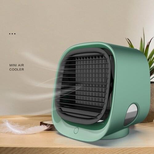 3-in-1 Mini Air Cooler Fan Desktop Air Conditioner With Night Light USB Water Cooling Fan Humidifier Purifier Multifunction Fan