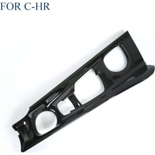 ABS carbon fiber Gear Box Panel Gear Shiftr Electronic Handbrake Cover Trim fit for C-HR C HR CHR 2017 2018