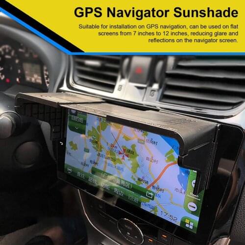 Car GPS Navigation Sun Visor Touch Screen Retractable Sunshade Electronic Control Panel Anti-Reflective Cover For 7 In To 12 In