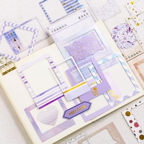Free shipping 10pack/lot Small Fresh Photo Frame Series Scrapbooking Stationery Diary Adhesive Stickers For Gifts