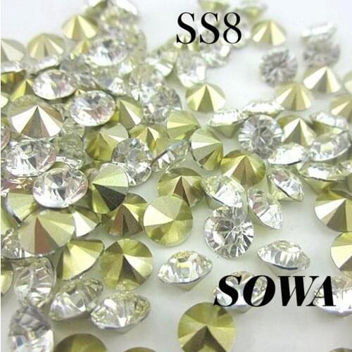 Free shipping New10G=1440pcs SS8 fashion Crystal/Clear Resin rhinestones Pointback for Nail Art /Bags/Garment/Shoes Deco