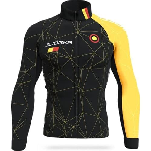 BJORKA winter cycling long sleeves jacket bicycle roadbike roupa de ciclismo bike apparel racing team mtb fleece warm clothing