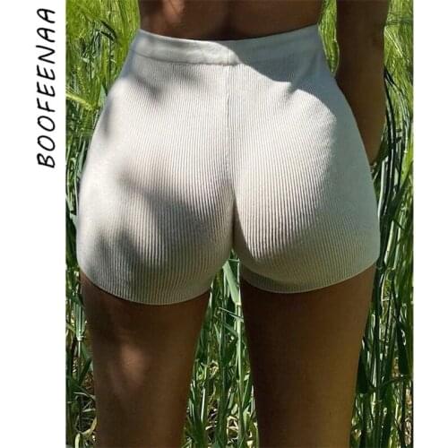BOOFEENAA Women's High Waist Shorts
