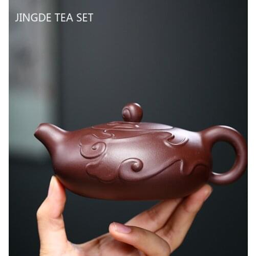 Boutique Yixing Tea Pot Chinese Purple Clay Teapot Beauty Filter Kettle Raw Ore Handmade Teaware Home Tea Ceremony Gift 280ml