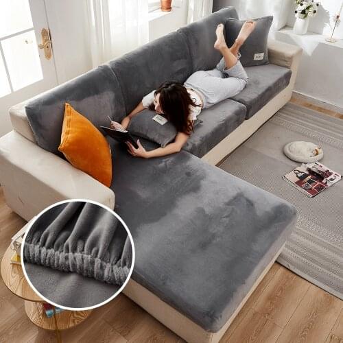 Thicken Velvet Seat Cover Combination Sofa Cover L Shape Dust-proof Couch Covers for Sofas Living Room Furniture Covers