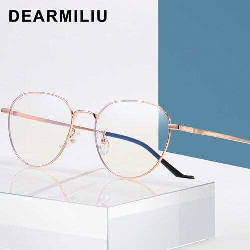 DEARMILIU New vintage Blue light blocking glasses for women and men Oval frame Clear vision lens Lightweight texture glasses
