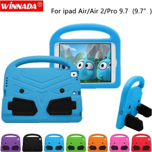 For ipad Air 2 Case for ipad pro 9.7 Kids cute Tablet Protecter cover shock proof EVA foam Hand-held Stand Cover for ipad Air