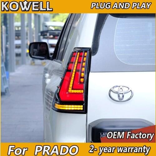 For Toyota Prado LED Tail Lights 2010-2020 Prado 2700 4000 LC150 LED Tail Lamp DRL Dynamic turn signal rear lamp car Accessories