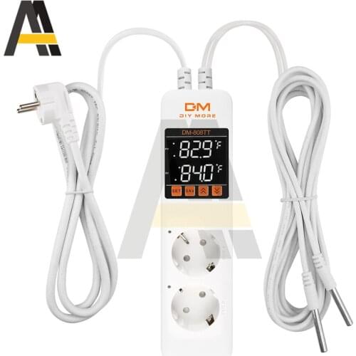DM-808TT High-precision Intelligent Temperature Controller Electronic Socket AC85-250V 10A for Home Cold Storage Laboratory