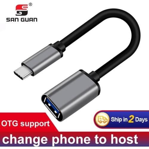 OTG Cable USB C Adapter Cable Type C to USB 3.0 Female Thunderbolt 3 OTG Type-C Adapter for Samsung Chromebook MacBook