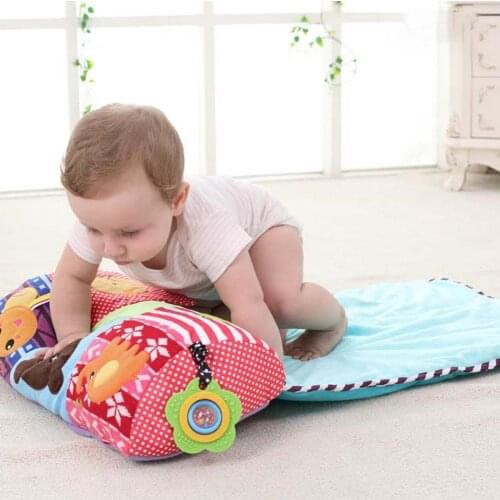 Baby Infant Tummy Time Crawling Mat Play Carpet Roller Pillow Baby Gym Crawling Activity Mat Education Gym Playmat Kids Fitness