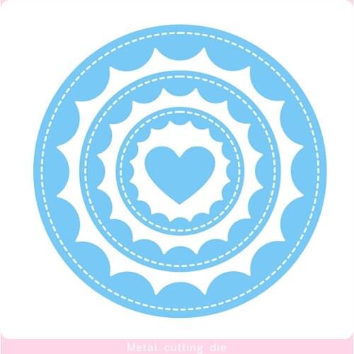 Round scallop frame Metal Cutting Dies for DIY Scrapbooking Photo Album Decorative Embossing Paper Card Crafts Die Cut 2019