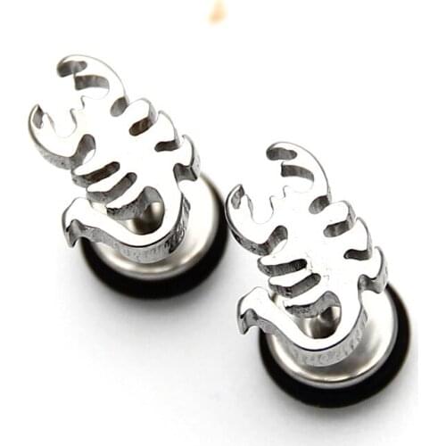 2pcs/lot Fashion Jewelry Scorpion Earring Ear Tragus 316L Stainless Steel Body Piercing Jewelry For Women Men Gift