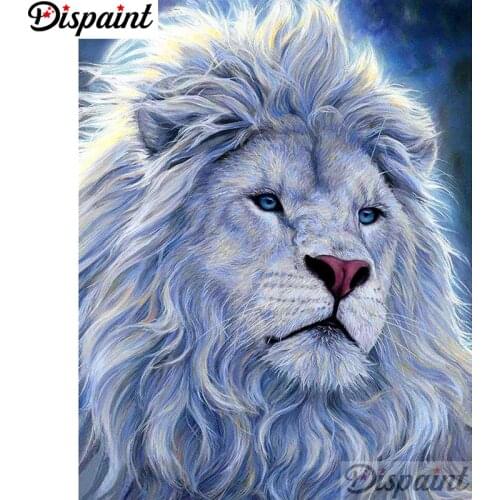Dispaint Full Square/Round Drill 5D DIY Diamond Painting "Animal lion scenery" Embroidery Cross Stitch 5D Home Decor A11843