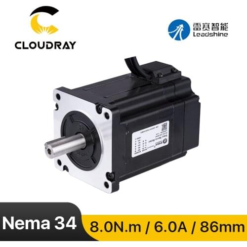 Leadshine Closed Loop Nema 34 Stepper Motor (86CME80) 8N.m 6.0A with Encoder Motor for CNC Router Engraving Milling Machine