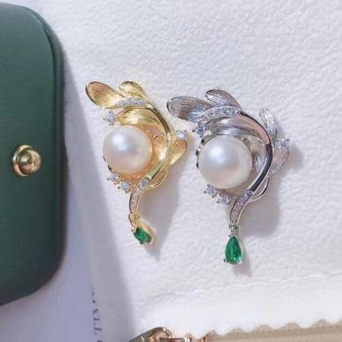 Charm 925 Sterling Silver Pendant Base Settings Mountings Findings Parts for Pearl Crystal Jade Agate Beads Stones 5pcs/lot