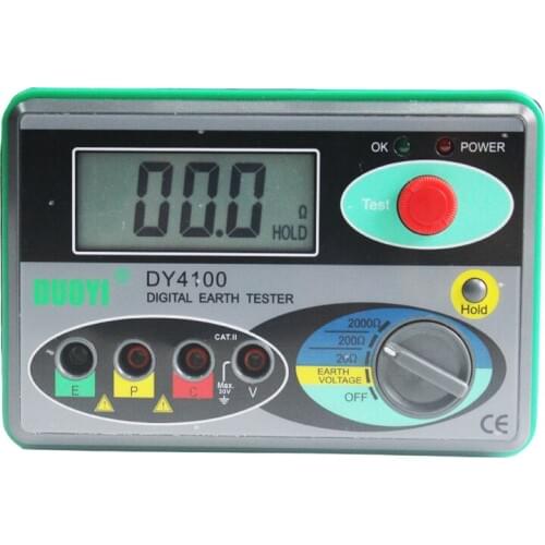 Original Grounding resistance tester DY4100 digital grounding resistance meter grounding shaker lightning protection tester