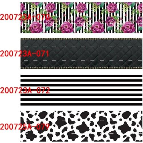 50 yards/lot) 1-1/2" listones 38MM stripe and leopard printed grosgrain ribbon