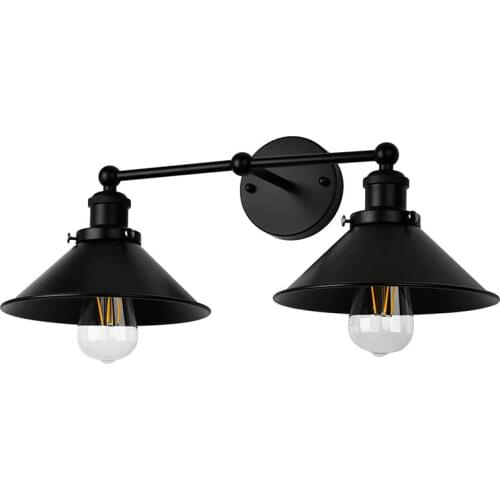 Industrial Wall Light Lamp e27 Vintage Wall Sconce Indoor Lighting Loft Double Head Lights for Bedroom Bedside Living Room