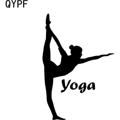 QYPF 10.7*15.8CM Coolest Yoga Fitness Decor Vinyl Car Sticker Silhouette High Quality C16-1861