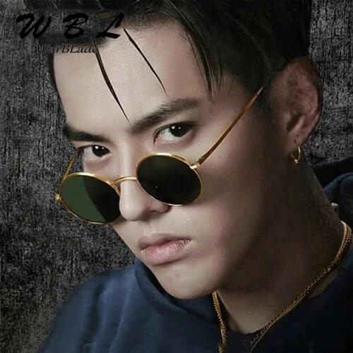 WarBLade Vintage Round Sunglasses Women Men Sun Glasses UV400 Small Gold Metal Shades Steam Punk Eyewear Retro