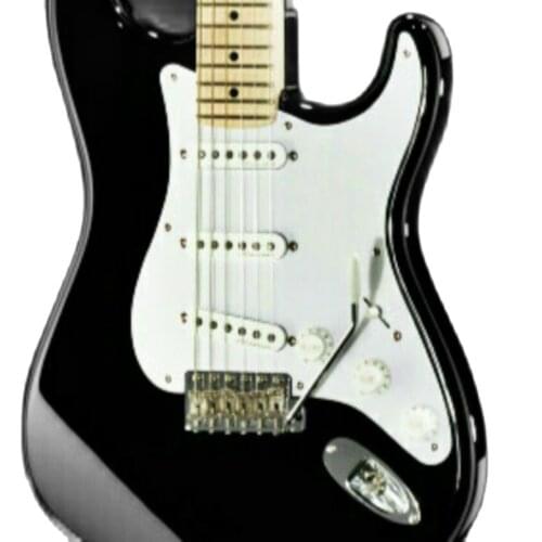High quality FDST-1025 black color solid body with white pickguard maple fretboard electric guitar, Free shipping