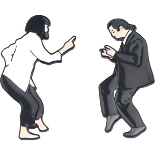 K2245 Movie Pins Funny Enamel Brooches for Women Men Lapel pin Cartoon Metal Badge Collar Jewelry Gifts