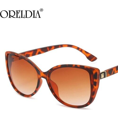 2021 Vintage Oversized Cateye Sunglasses Women Big Frame Solid Color Shades Glasses Lady Luxury Brand Designer Eyewear UV400