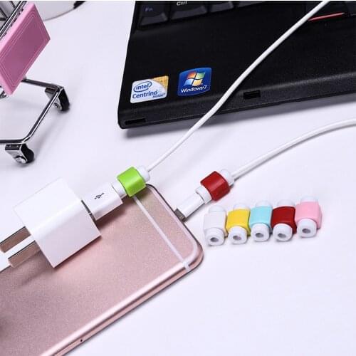 1pc Cable Protector Data Line Colors Cord Protector Protective Case Cable Winder Cover For IPhone USB Charging Cable