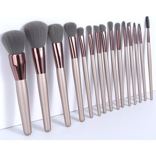 10 Piece Little Brown Hair Makeup Brush Set Private Label Wholesale