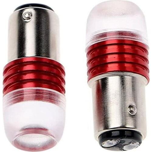 100pcs/lot BA15D 1157 Flashing for Car LED Brake lights bulbs Red parking Reverse lights P21W S25 White lamps 12v