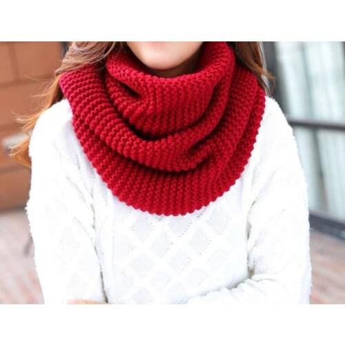100pcs/lot women new fashion long knit Circle Neck Warmer Wraps Loop Cowl Infinity Scarf Snood