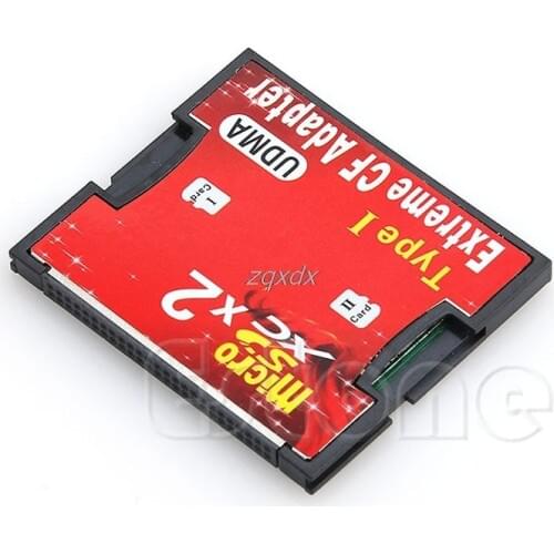 2TB TF SDHC 2 Port Slot To Type I 1 Compact Flash Card CF Reader Adapter Drop ship