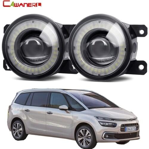 2 X Car Fog Light Assembly LED Angel Eye Daytime Running Light DRL 30W H11 12V For Citroen C4 Coupe Hatchback Picasso 2004-2015