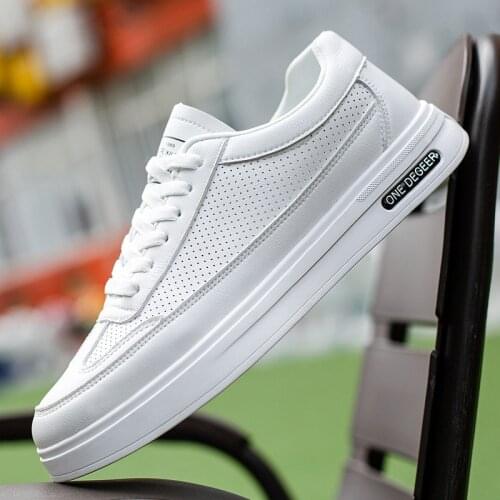 2021 Summer Breathable Sneakers Casual Mens Shoes Microfiber Leather Shoes Sports Casual Shoes