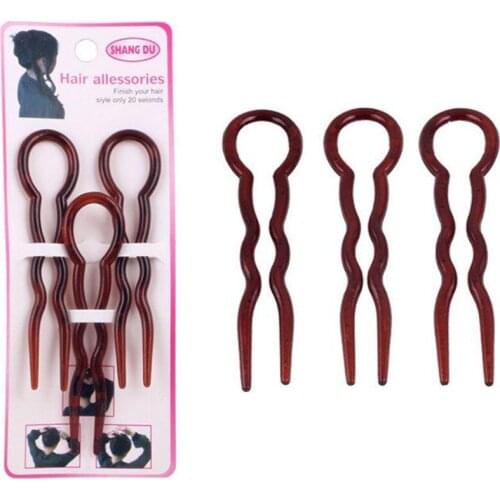 3 Pcs/Set Women Round Toe U-shaped Hair Pins And Clips Accessories Headpiece Headwear hair styling tools