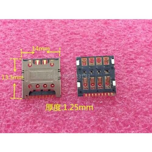 5Pcs/lot New OEM SIM Card Reader Connector Junctor holder socket slot FOR huawei 3C H30 H30-U10 T00 T10 L02 L01